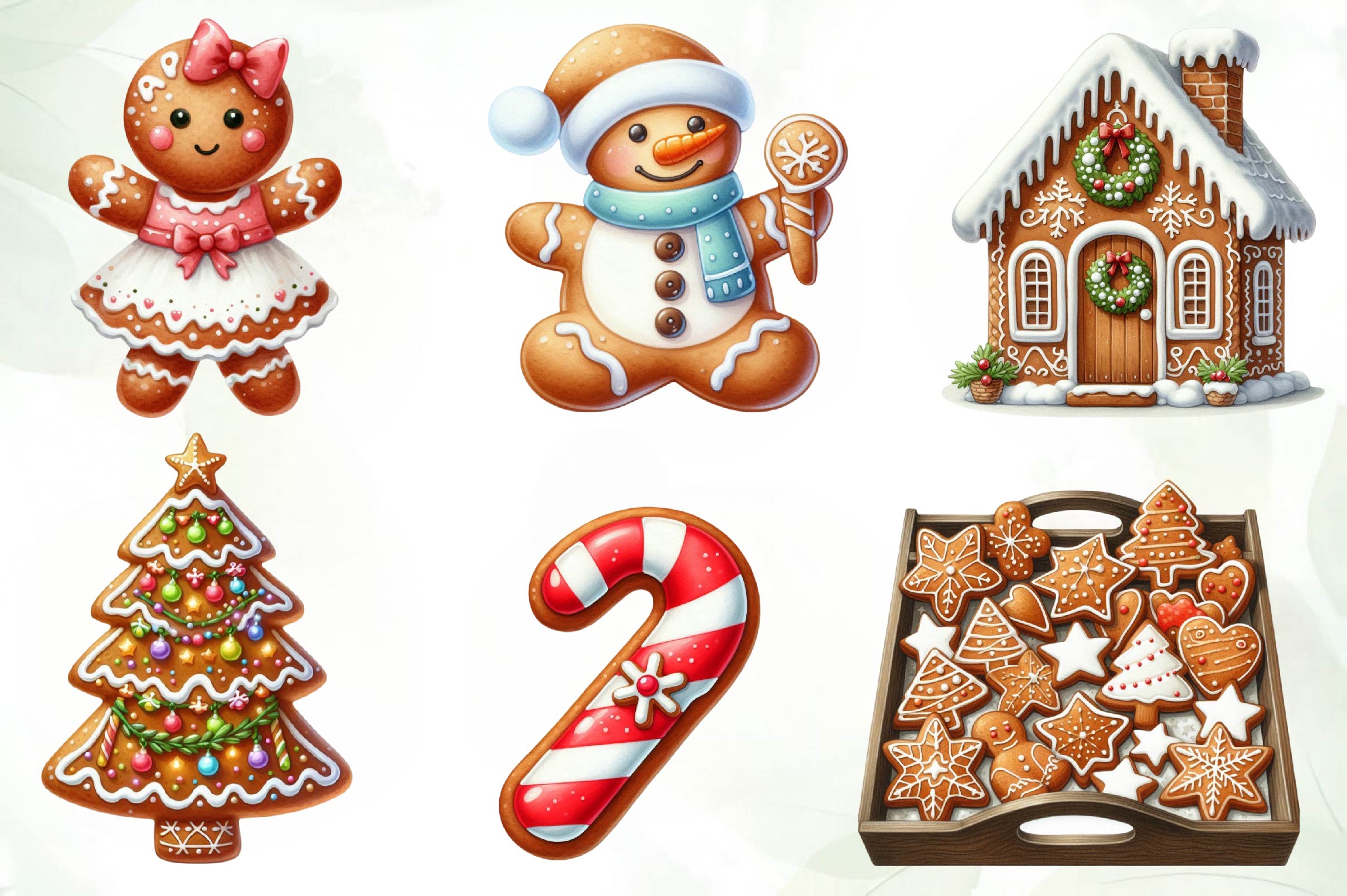 Christmas Gingerbread Clipart Bundle - CraftNest - Digital Crafting and Art