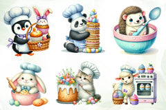 Eastertime Cooking Animals Clipart Bundle - CraftNest - Digital Crafting and Art