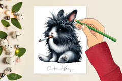 Creepy Black Bunny Clipart Bundle - CraftNest - Digital Crafting and Art