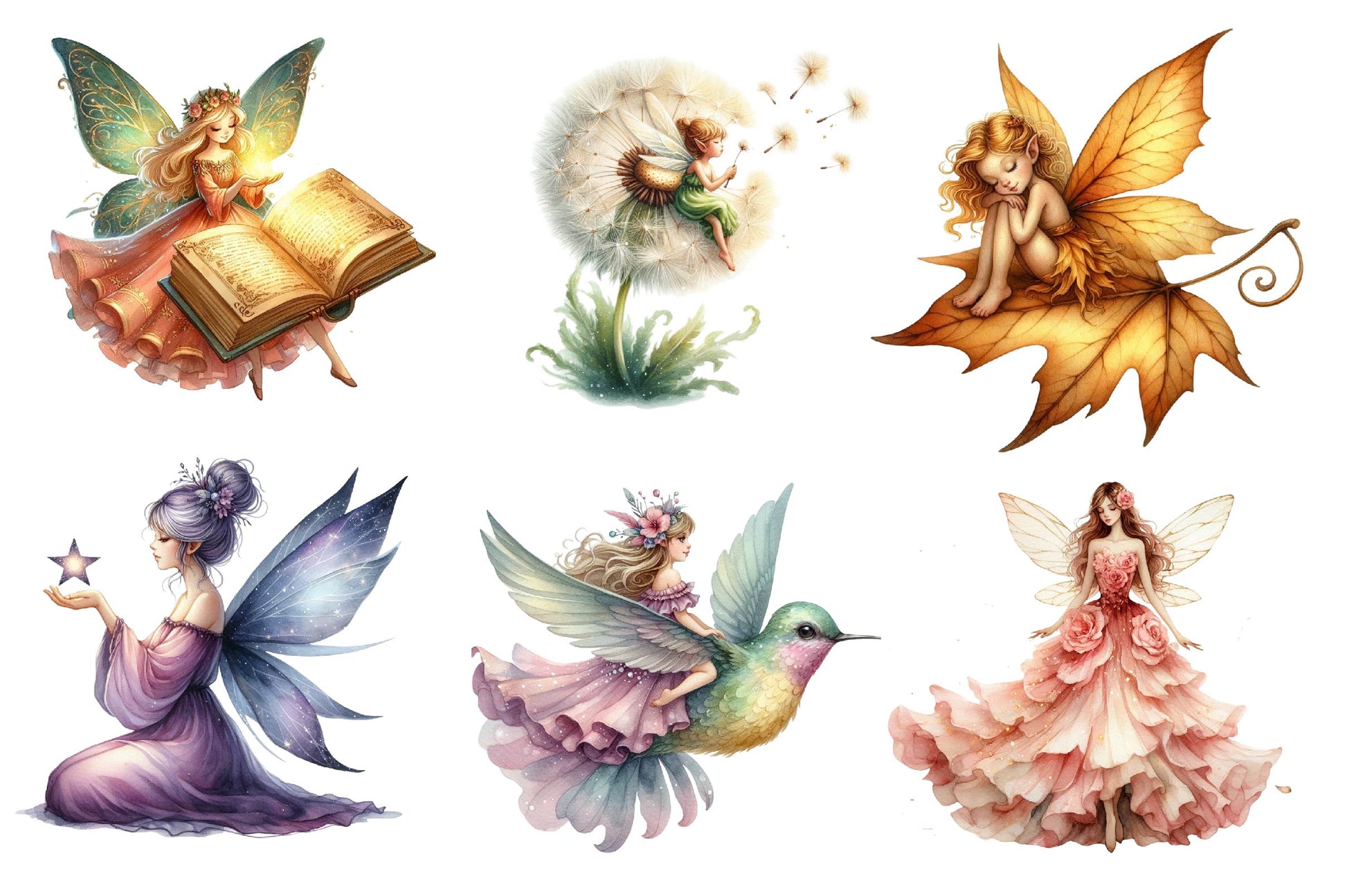 Fairytale Fairy Clipart Bundle - CraftNest - Digital Crafting and Art