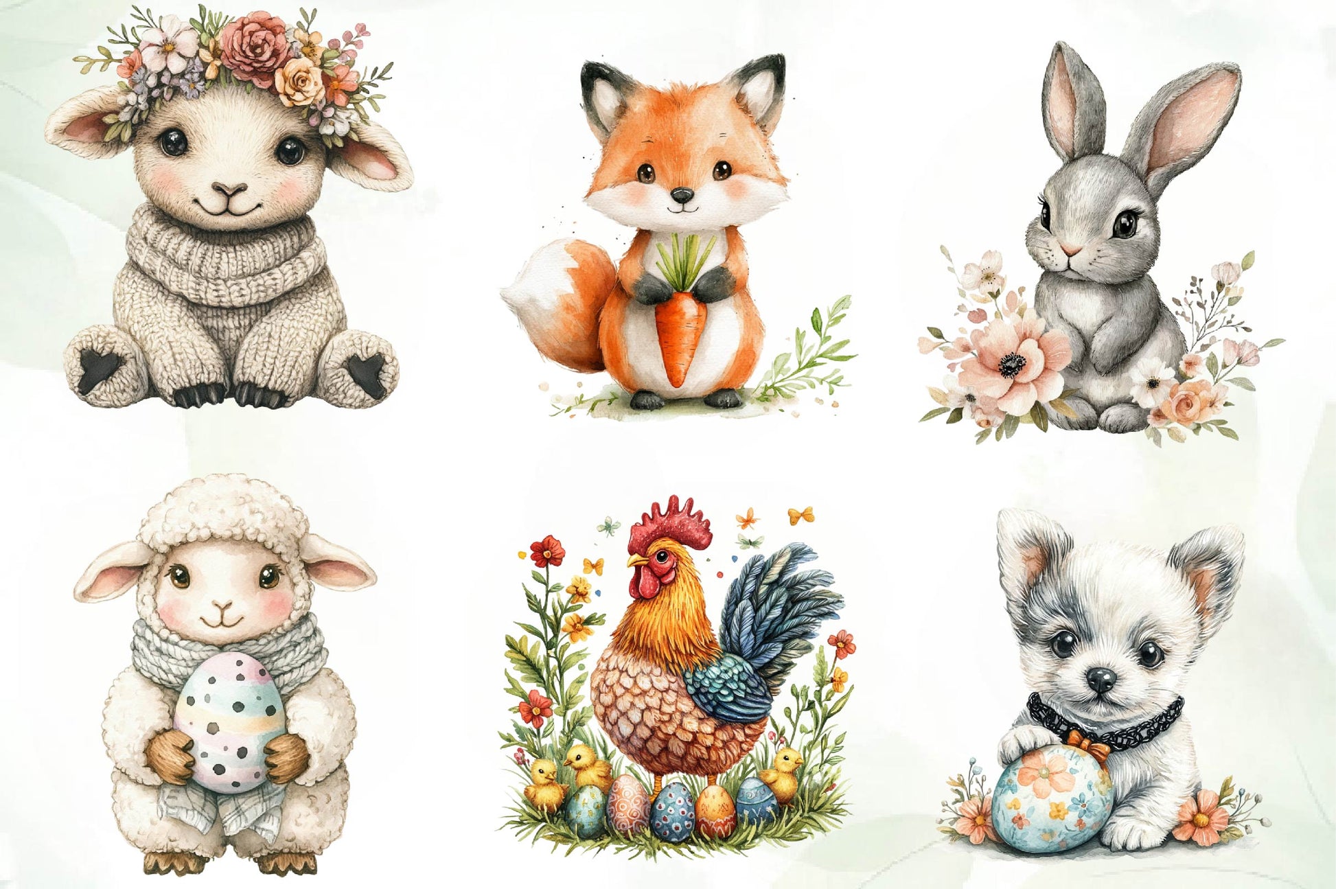 Cute Crochet Easter Animal Clipart Bundle - CraftNest - Digital Crafting and Art