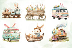 Transportation Easter Clipart Bundle 1 - CraftNest - Digital Crafting and Art