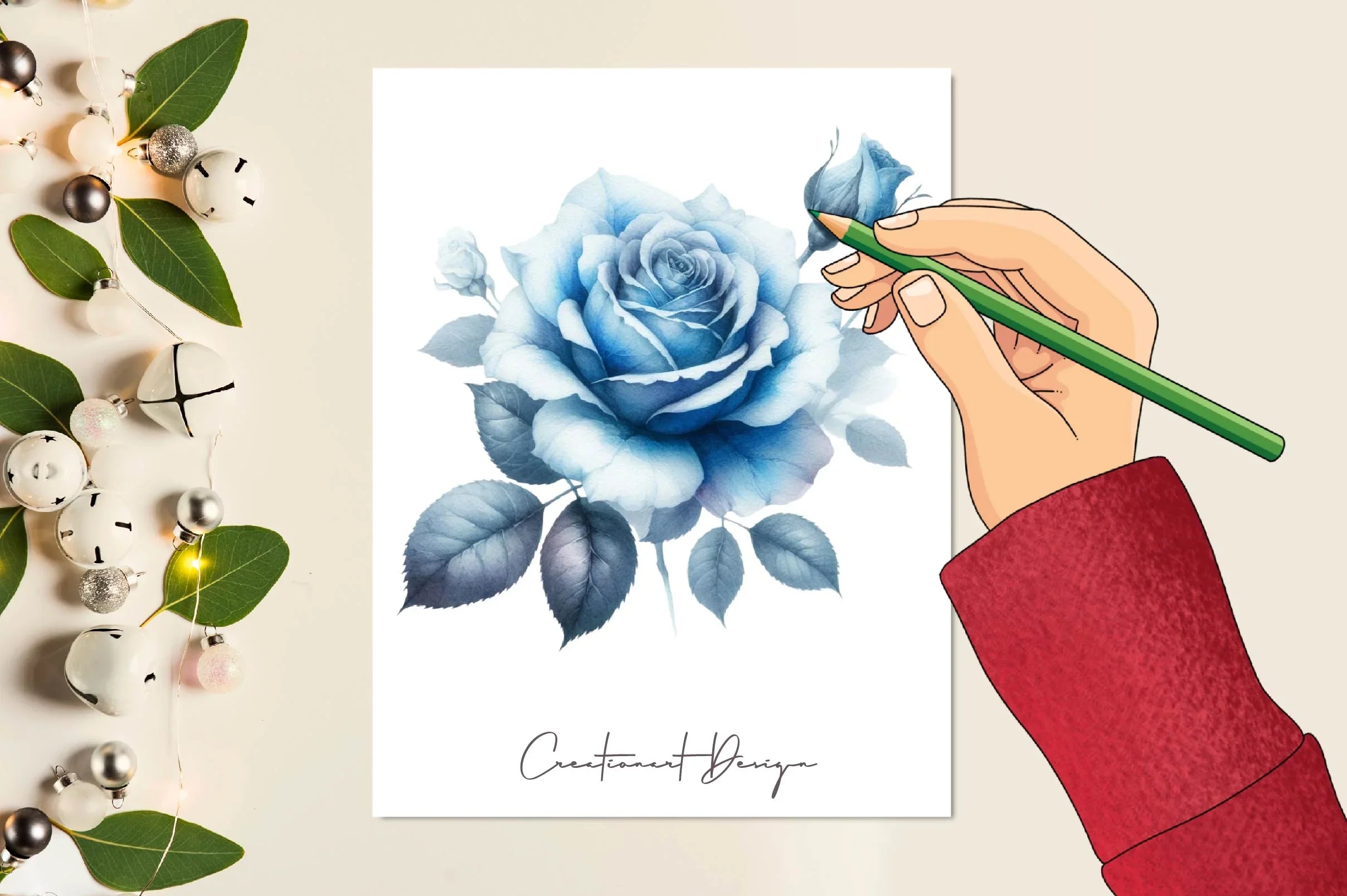 Blue Roses Clipart Bundle - CraftNest - Digital Crafting and Art