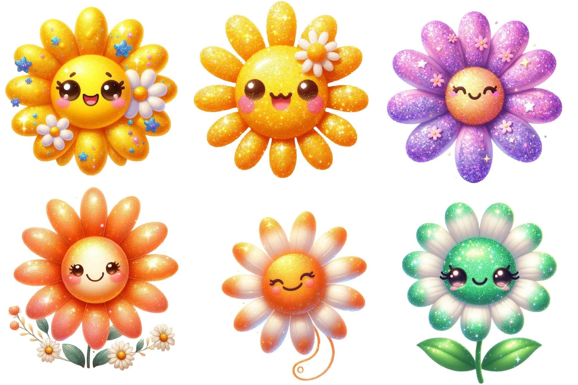 Cute Daisy Flower Clipart Bundle 1 - CraftNest - Digital Crafting and Art