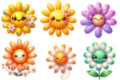 Cute Daisy Flower Clipart Bundle 1 - CraftNest - Digital Crafting and Art
