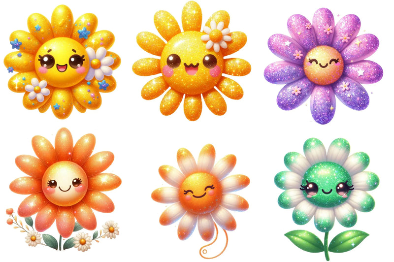 Cute Daisy Flower Clipart Bundle 1 - CraftNest - Digital Crafting and Art