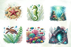 Undersea Clipart Bundle 1 - CraftNest - Digital Crafting and Art