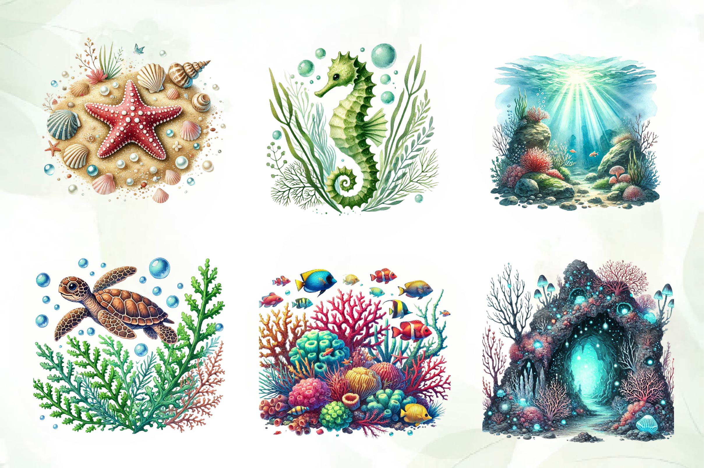 Undersea Clipart Bundle 1 - CraftNest - Digital Crafting and Art