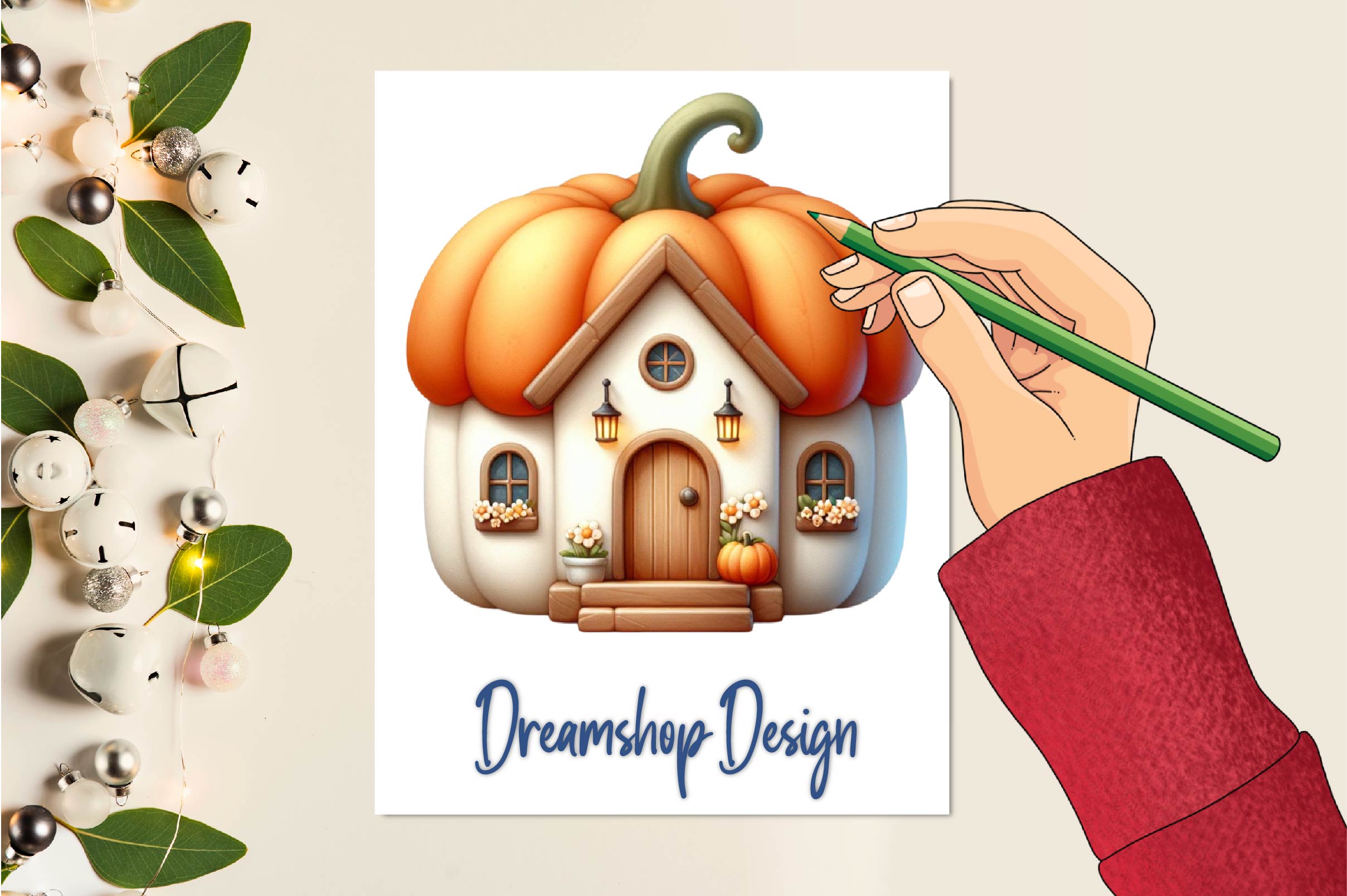 Pumpkin Cottage Clipart Bundle - CraftNest - Digital Crafting and Art