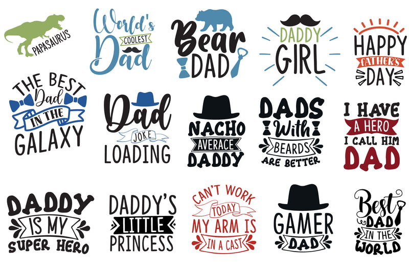 Father's Day Dad Quotes SVG Bundle - CraftNest - Digital Crafting and Art