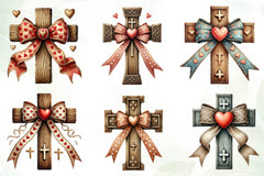 Valentine Cross Clipart Bundle - CraftNest - Digital Crafting and Art
