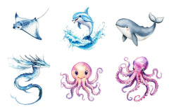 Cute Undersea Life Clipart Bundle - CraftNest - Digital Crafting and Art