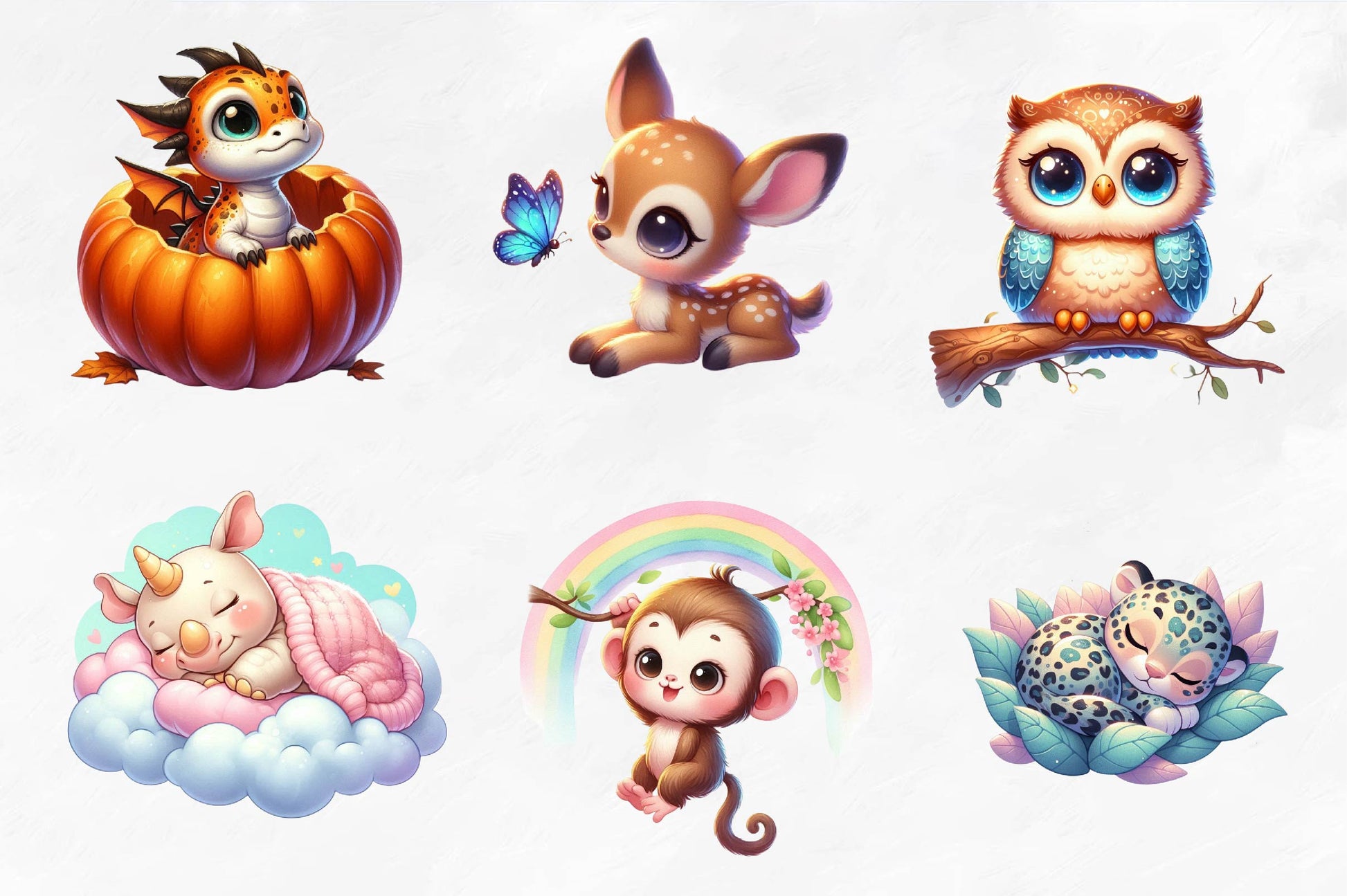 Safari Animals Nursery Decor Clipart Bundle - CraftNest - Digital Crafting and Art