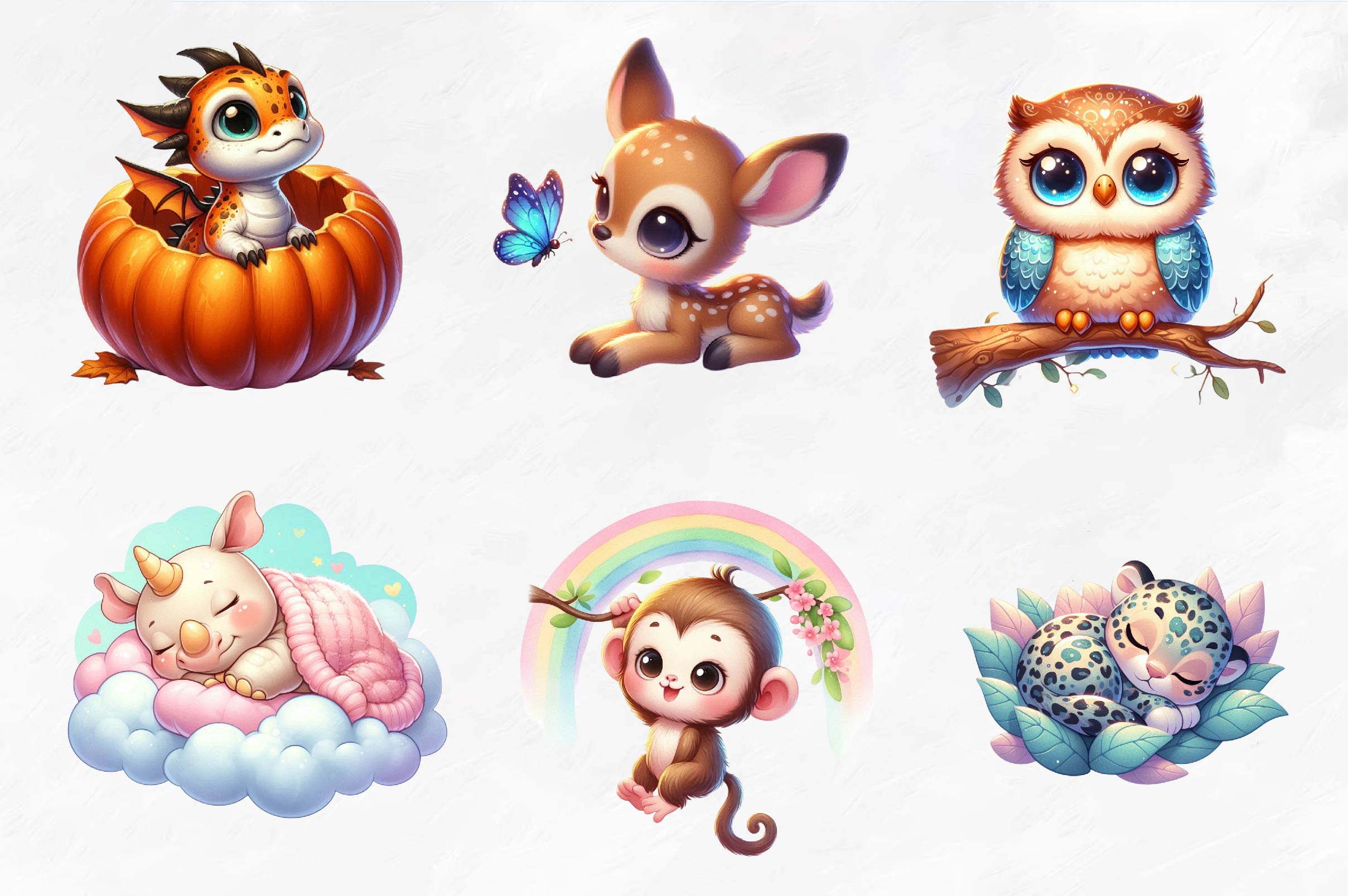 Safari Animals Nursery Decor Clipart Bundle - CraftNest - Digital Crafting and Art