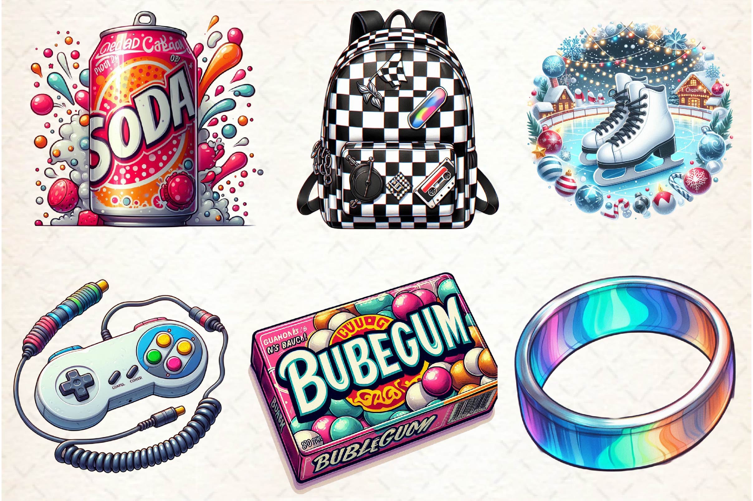 Nostalgic 90s Clipart Bundle - CraftNest - Digital Crafting and Art