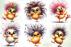 Funny Chick Cute Chick Clipart Bundle - CraftNest - Digital Crafting and Art