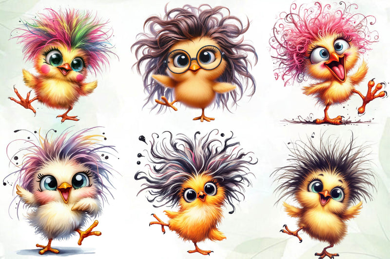 Funny Chick Cute Chick Clipart Bundle - CraftNest - Digital Crafting and Art
