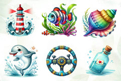 Nautical Collection Clipart Bundle - CraftNest - Digital Crafting and Art