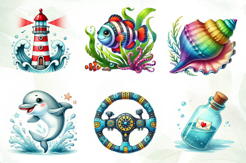 Nautical Collection Clipart Bundle - CraftNest - Digital Crafting and Art