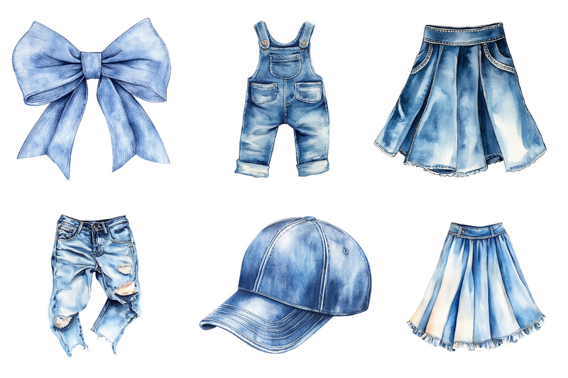 Denim Clipart Bundle - CraftNest - Digital Crafting and Art