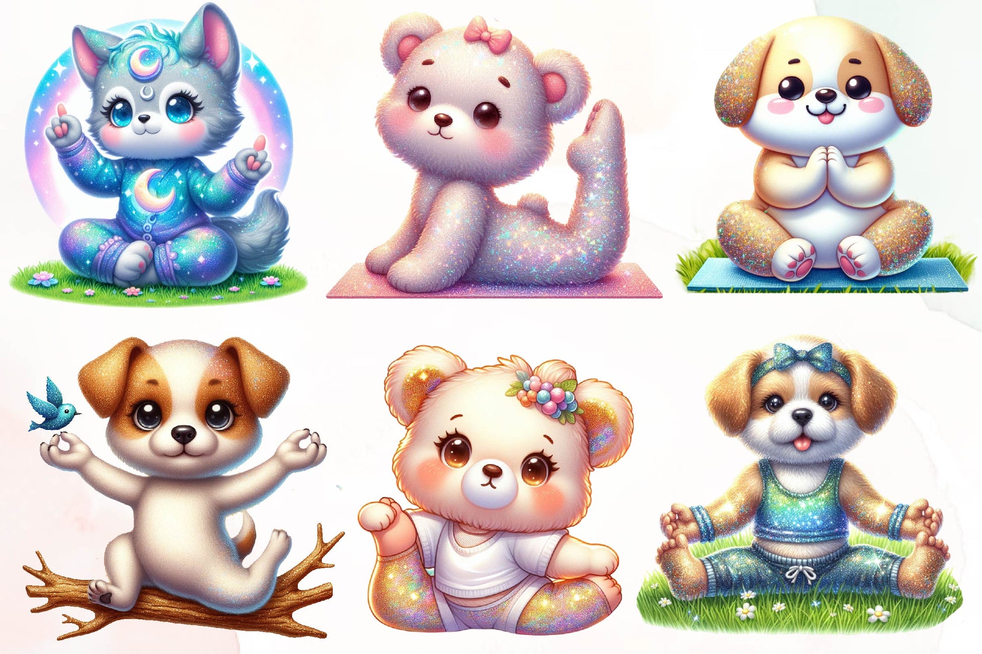 Cute Yoga Dog Clipart Bundle - CraftNest - Digital Crafting and Art