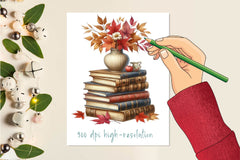 Autumn Books Clipart Bundle 1 - CraftNest - Digital Crafting and Art