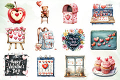 Valentines In School Clipart Bundle - CraftNest - Digital Crafting and Art