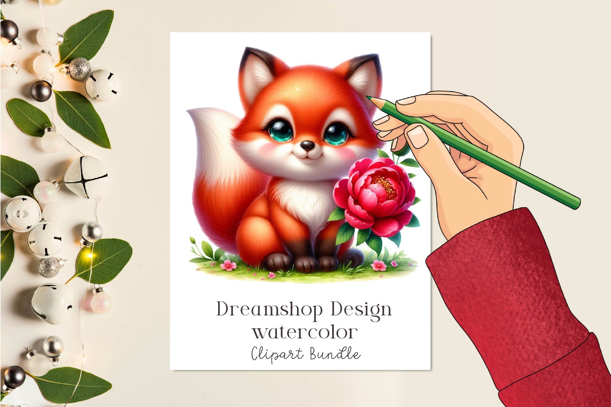 Cute Fox Clipart Bundle - CraftNest - Digital Crafting and Art