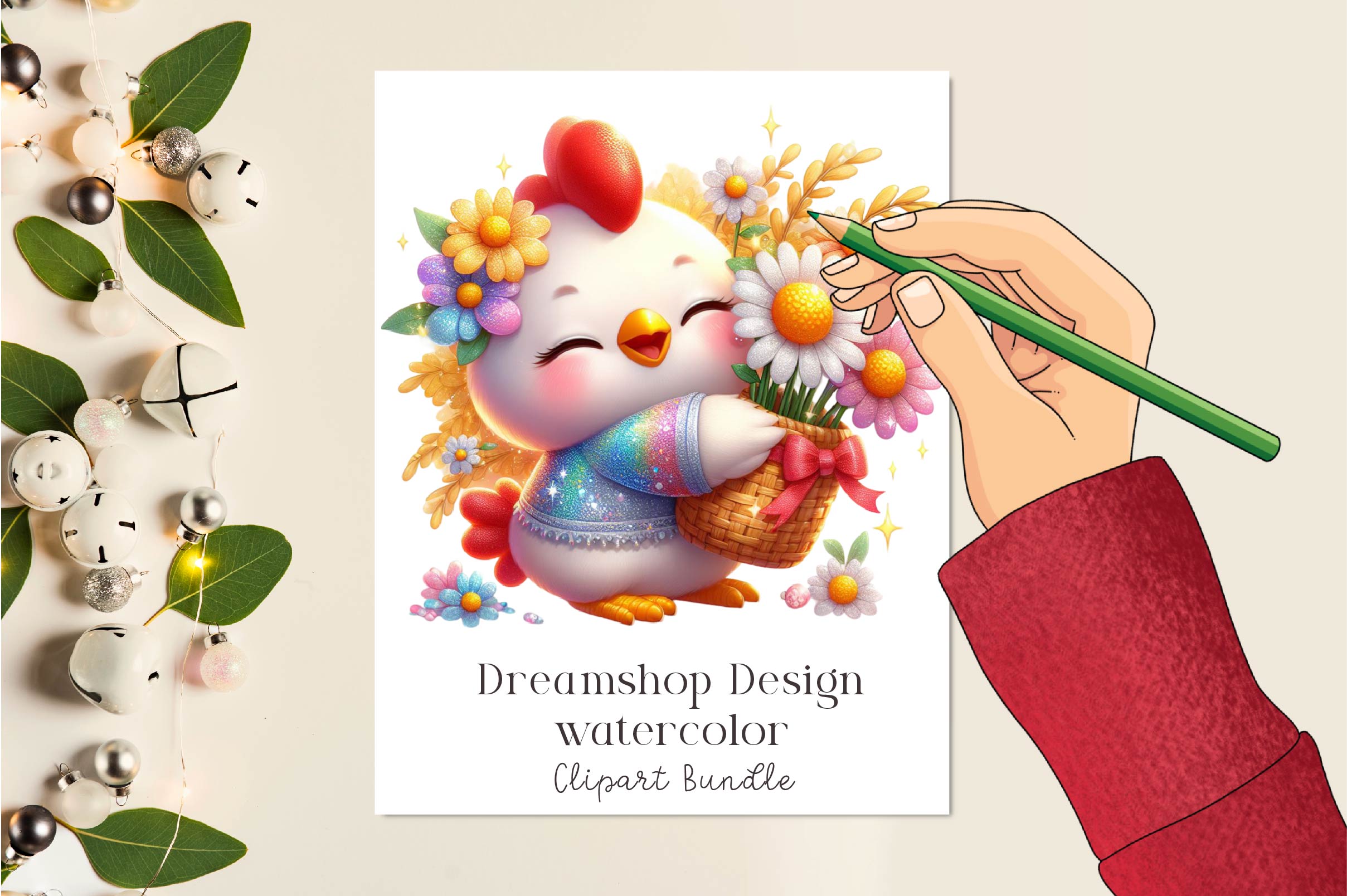 Cute Chicken Clipart Bundle 1 - CraftNest - Digital Crafting and Art