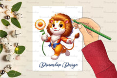 Cute Animals And Daisy Flower Clipart Bundle - CraftNest - Digital Crafting and Art