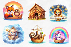 Noah'S Ark Nursery Decor Clipart Bundle - CraftNest - Digital Crafting and Art