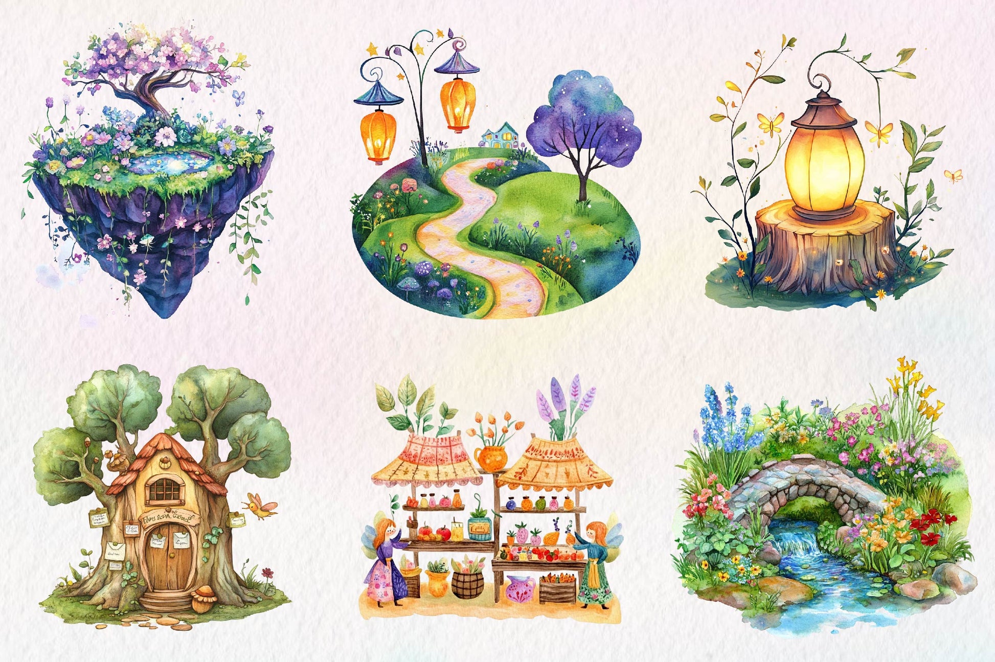 Whimsical Fairy Garden Clipart Bundle - CraftNest - Digital Crafting and Art