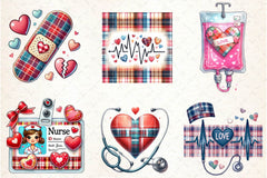 Nurse Valentine Clipart Bundle - CraftNest - Digital Crafting and Art