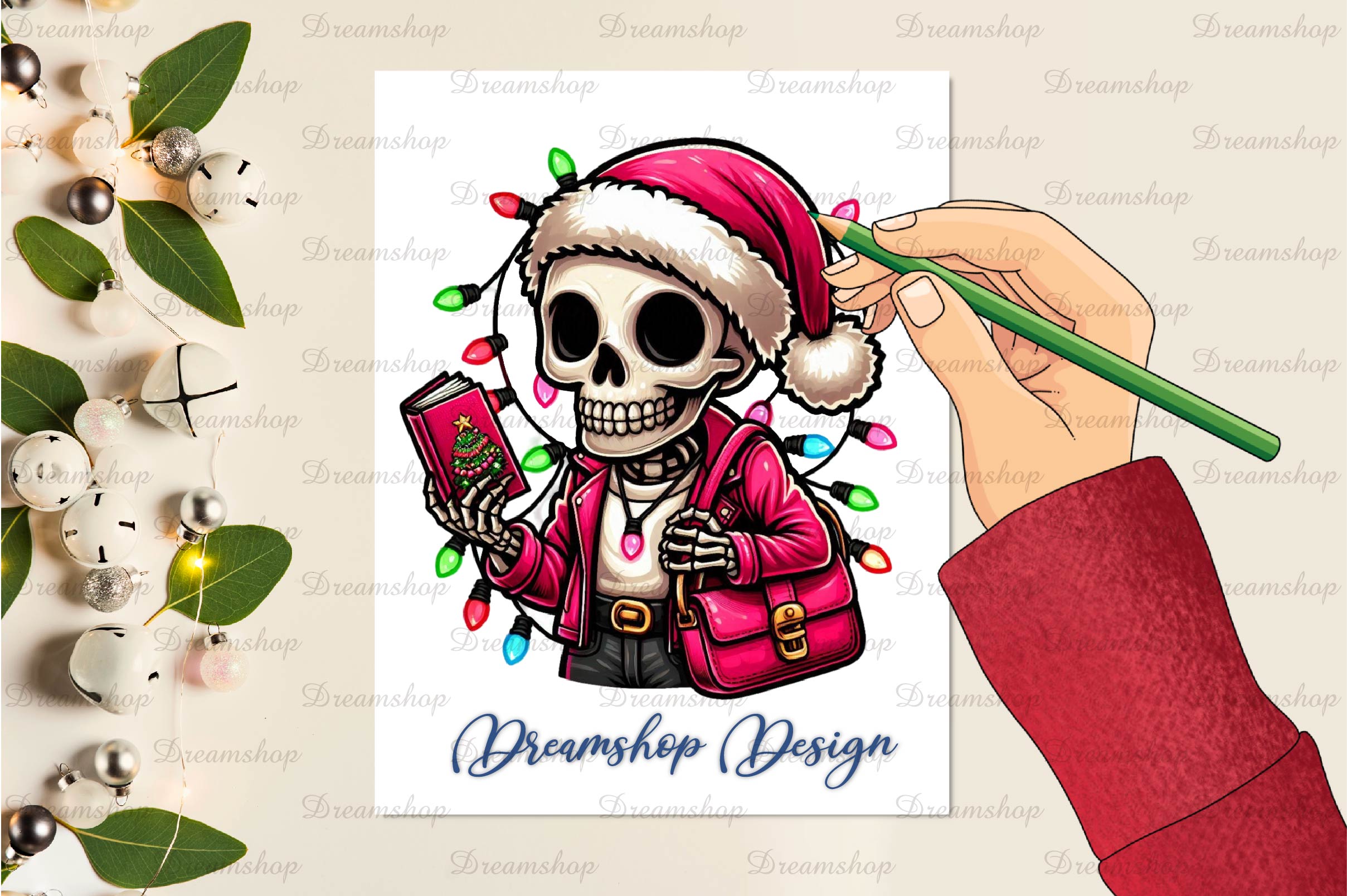 Cute Christmas Skeleton Clipart Bundle - CraftNest - Digital Crafting and Art