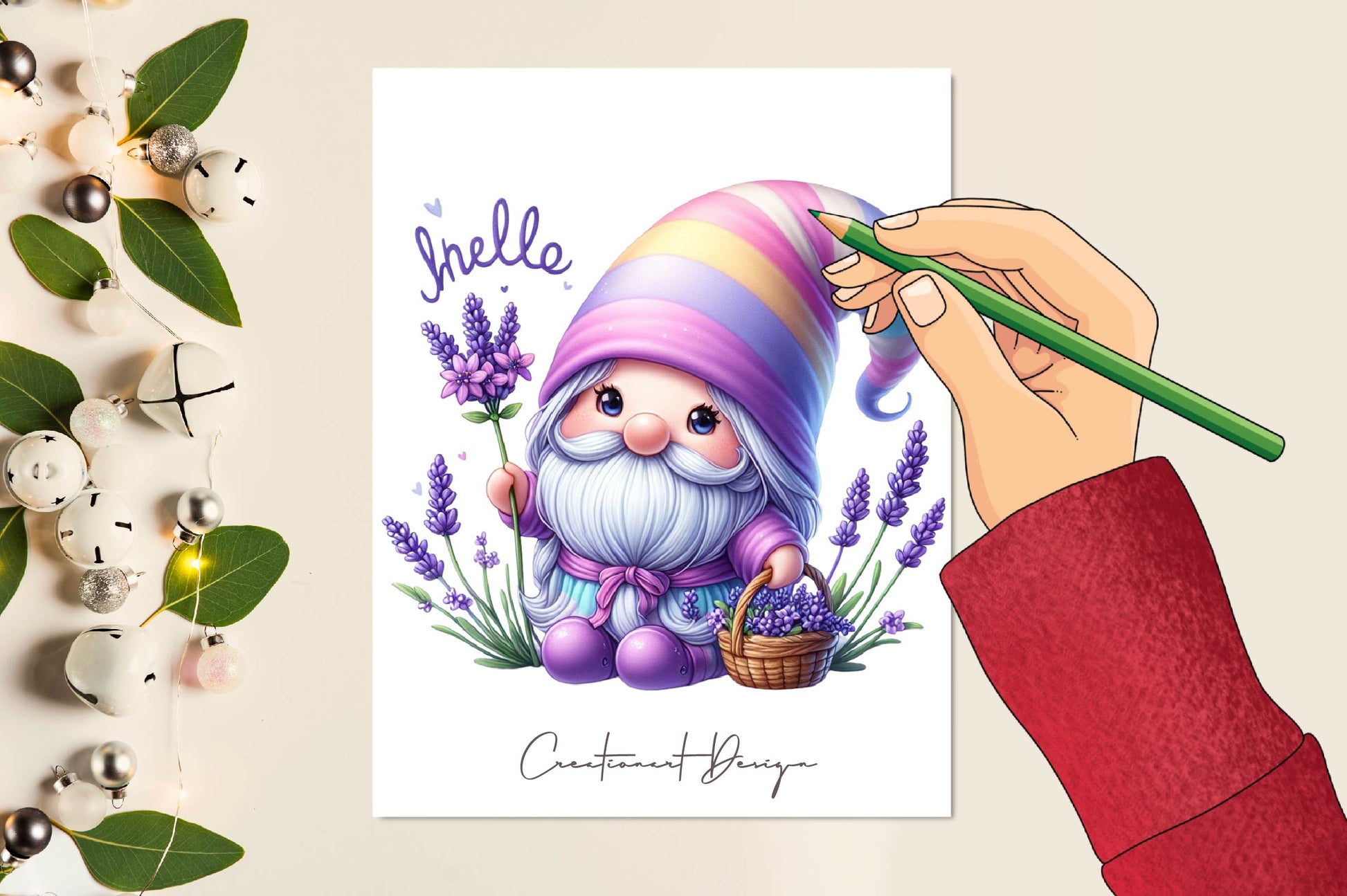 Lavender Gnomes Clipart Bundle - CraftNest - Digital Crafting and Art