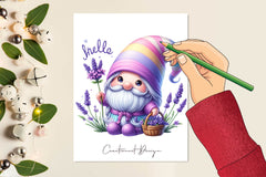 Lavender Gnomes Clipart Bundle - CraftNest - Digital Crafting and Art