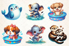 Summer Swimming Clipart Bundle - CraftNest - Digital Crafting and Art