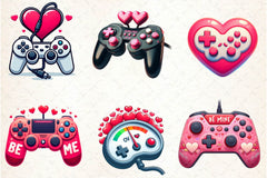 Valentine Game Controllers Clipart Bundle - CraftNest - Digital Crafting and Art