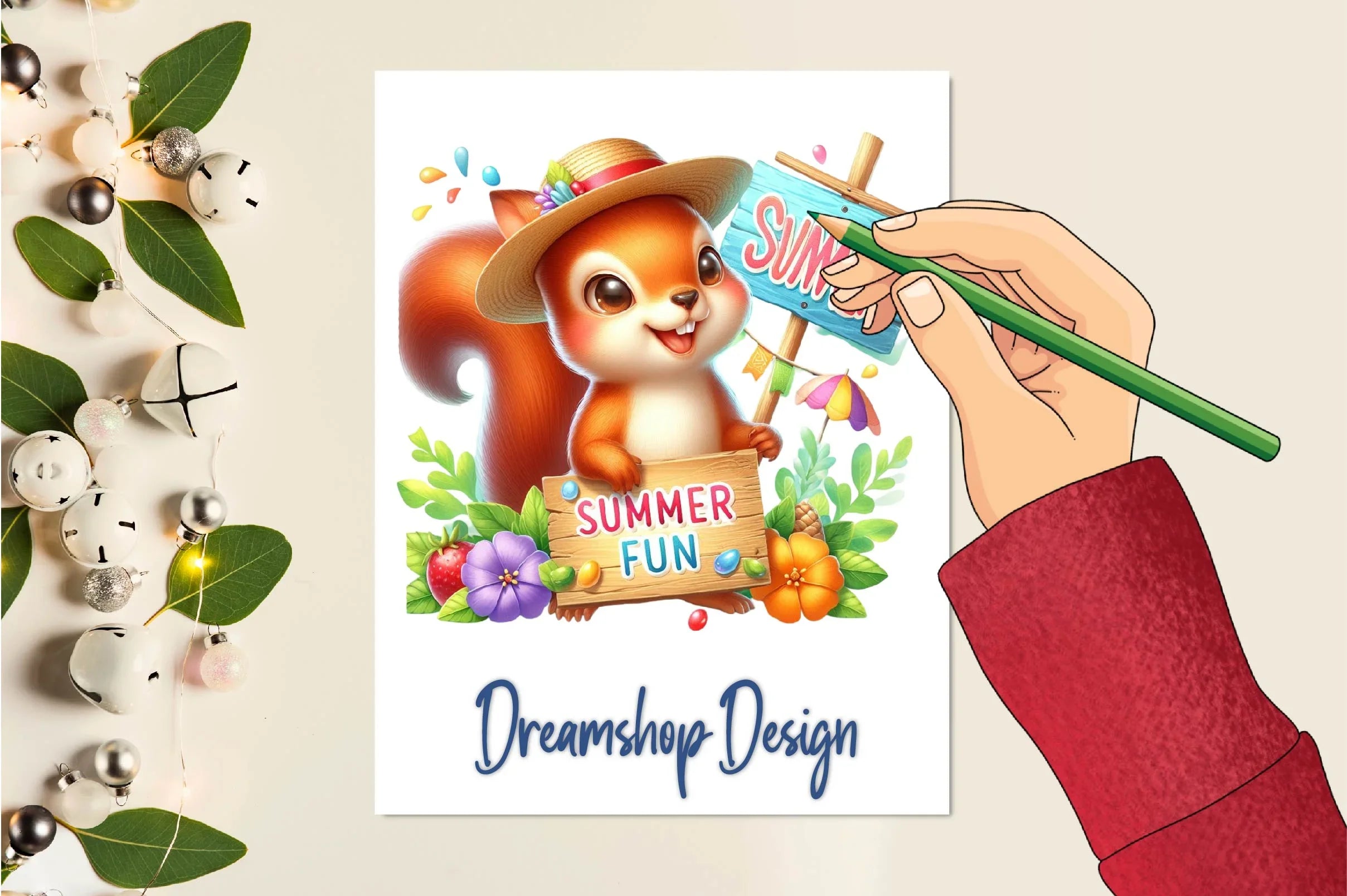Summer Squirrel Clipart Bundle - CraftNest - Digital Crafting and Art