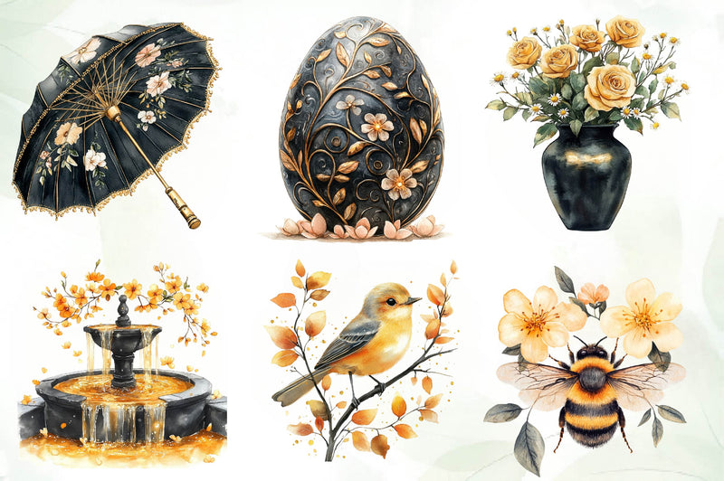 Glamorous Spring Clipart Bundle - CraftNest - Digital Crafting and Art