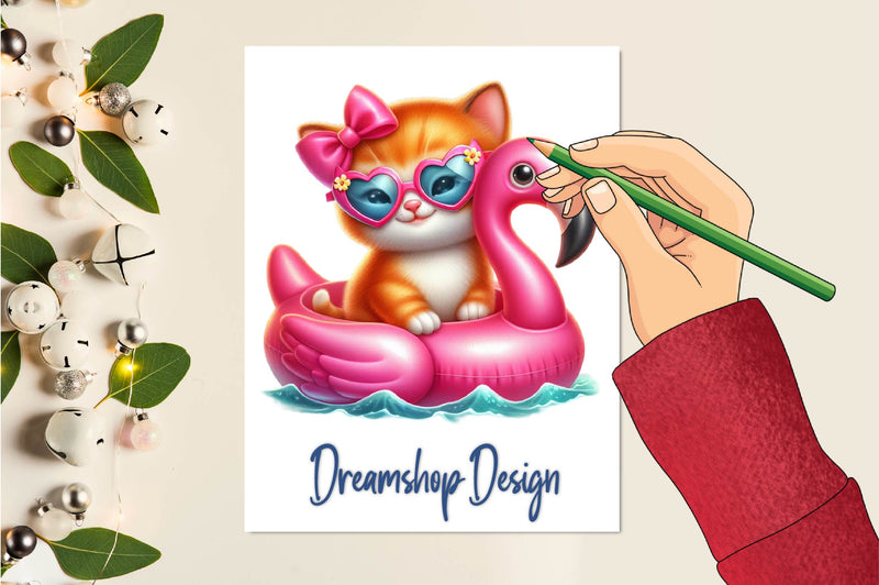 Flamingo Boat Animals Clipart Bundle 1 - CraftNest - Digital Crafting and Art