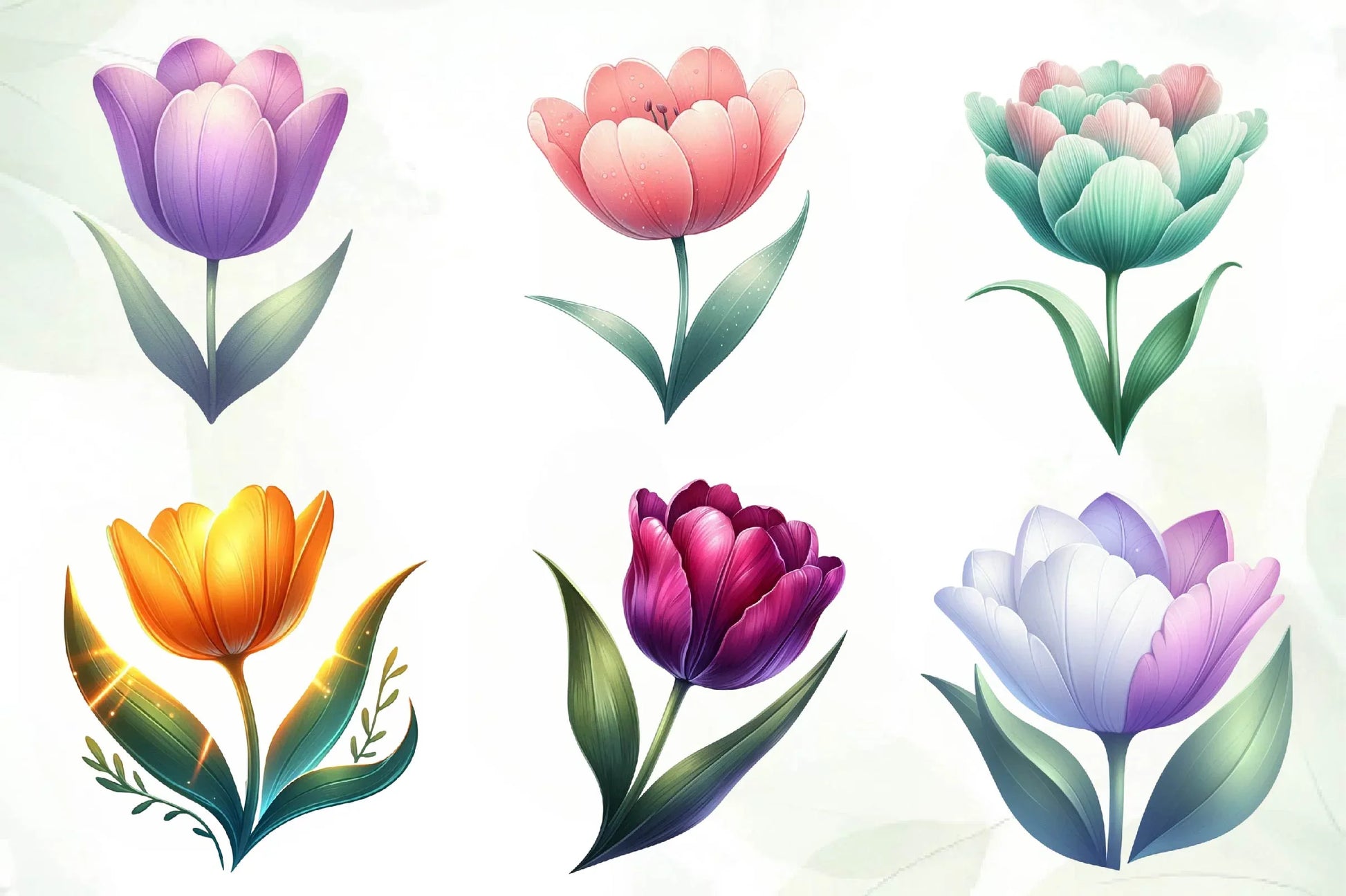 Spring Tulips Clipart Bundle - CraftNest - Digital Crafting and Art