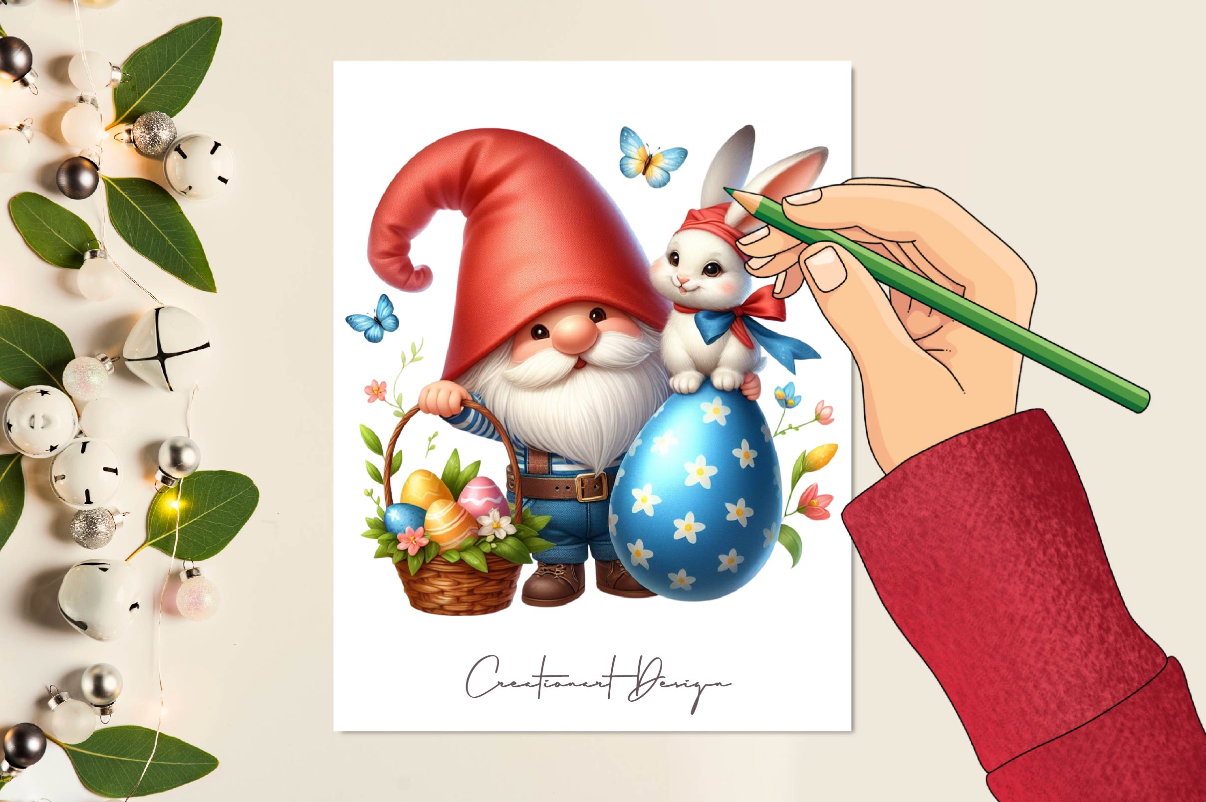 Easter Gnome Clipart Bundle 3 - CraftNest - Digital Crafting and Art
