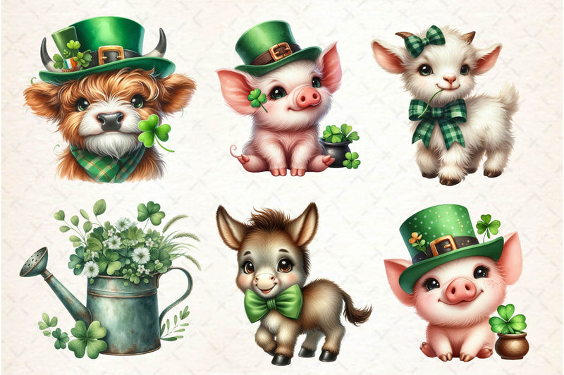 St Patrick's Day Farm Clipart Bundle 2 - CraftNest - Digital Crafting and Art