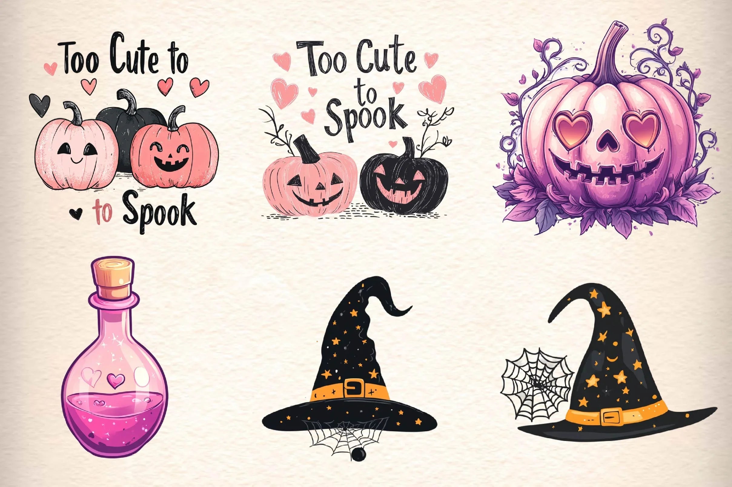 Cute Halloween Clipart Bundle 2 - CraftNest - Digital Crafting and Art