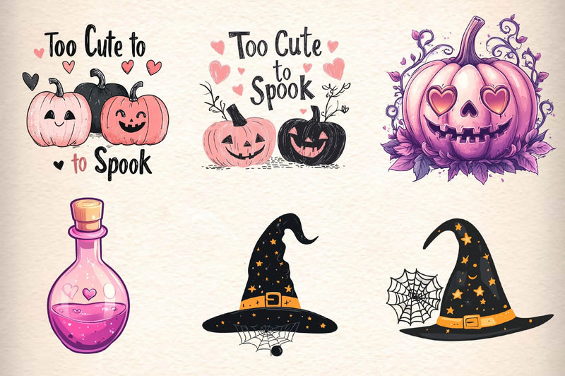 Cute Halloween Clipart Bundle 2 - CraftNest - Digital Crafting and Art