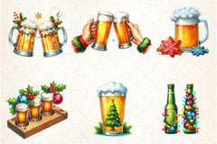 Christmas Beers Clipart Bundle - CraftNest - Digital Crafting and Art