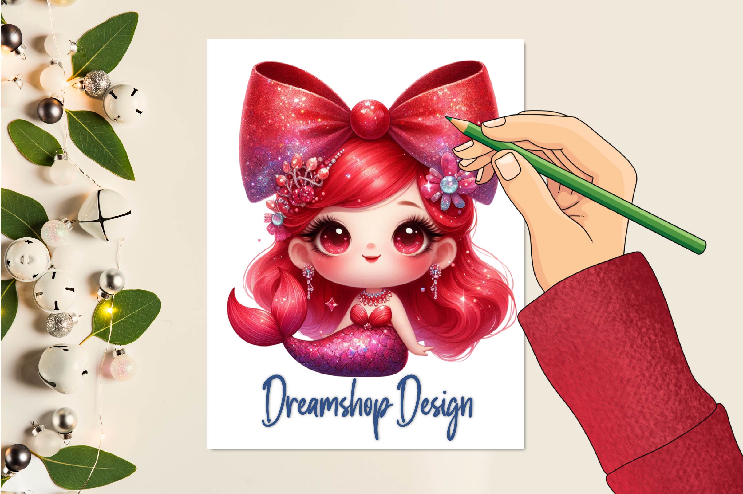 Cute Mermaid Clipart Bundle 1 - CraftNest - Digital Crafting and Art