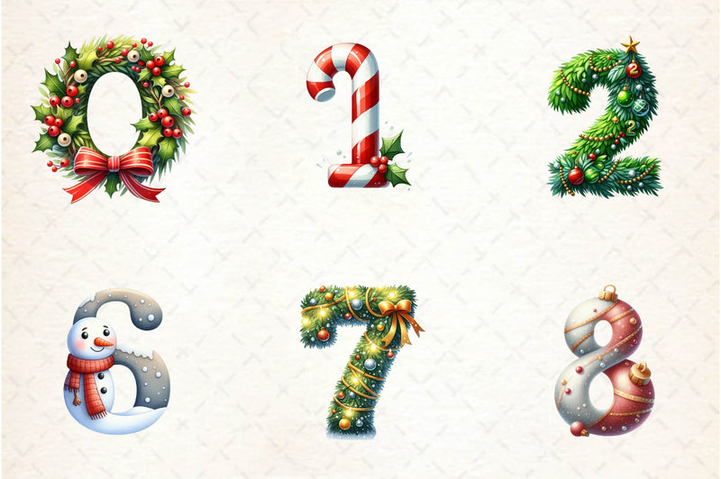 Holiday Typeface And Alphabet Clipart Bundle - CraftNest - Digital Crafting and Art