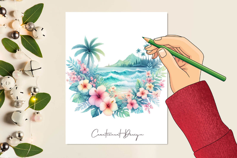 Pastel Hawaii Clipart Bundle - CraftNest - Digital Crafting and Art